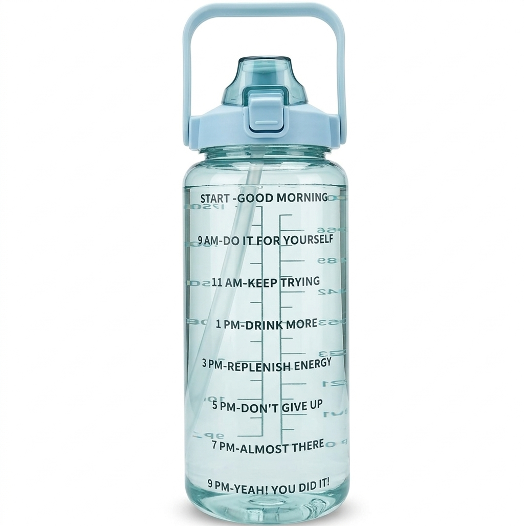HydraFlow 2L Time‑Marker Water Bottle