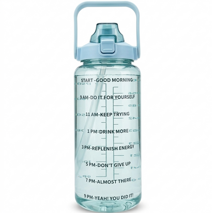 HydraFlow 2L Time‑Marker Water Bottle