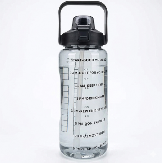 HydraFlow 2L Time‑Marker Water Bottle