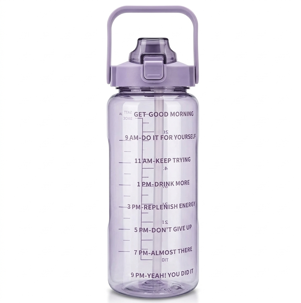 HydraFlow 2L Time‑Marker Water Bottle