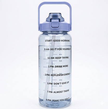 HydraFlow 2L Time‑Marker Water Bottle