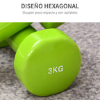HexaTone Dumbbell Set 8-Piece Home Fitness Weights