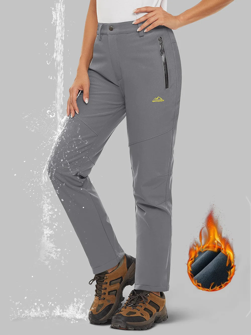 ALTHERA Unisex Softshell Fleece Lining Pants