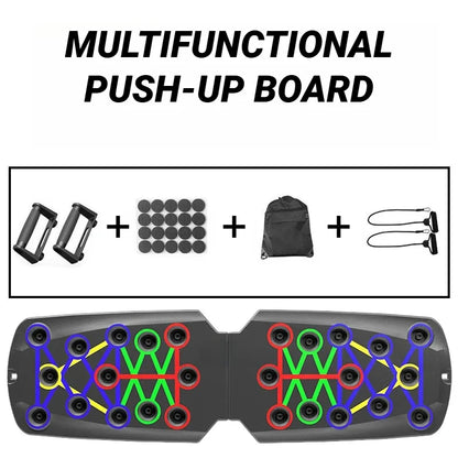 Portable Multifunctional Push Up Board Fitness and Muscle Training Device Home Workout Set Foldable Push Up Bar Resistance