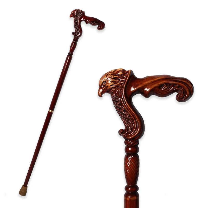 4 Styles 95cm Leopard German Beech Wooden Stick Men Eagle-Head Fashionable Canes Women Christmas Walking Stick Owl Canes