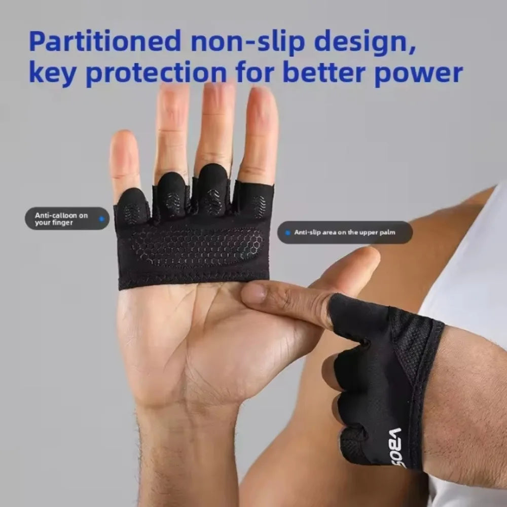 Unisex GripForce Fitness Gloves – Anti‑Slip Training Gloves (1 Pair)