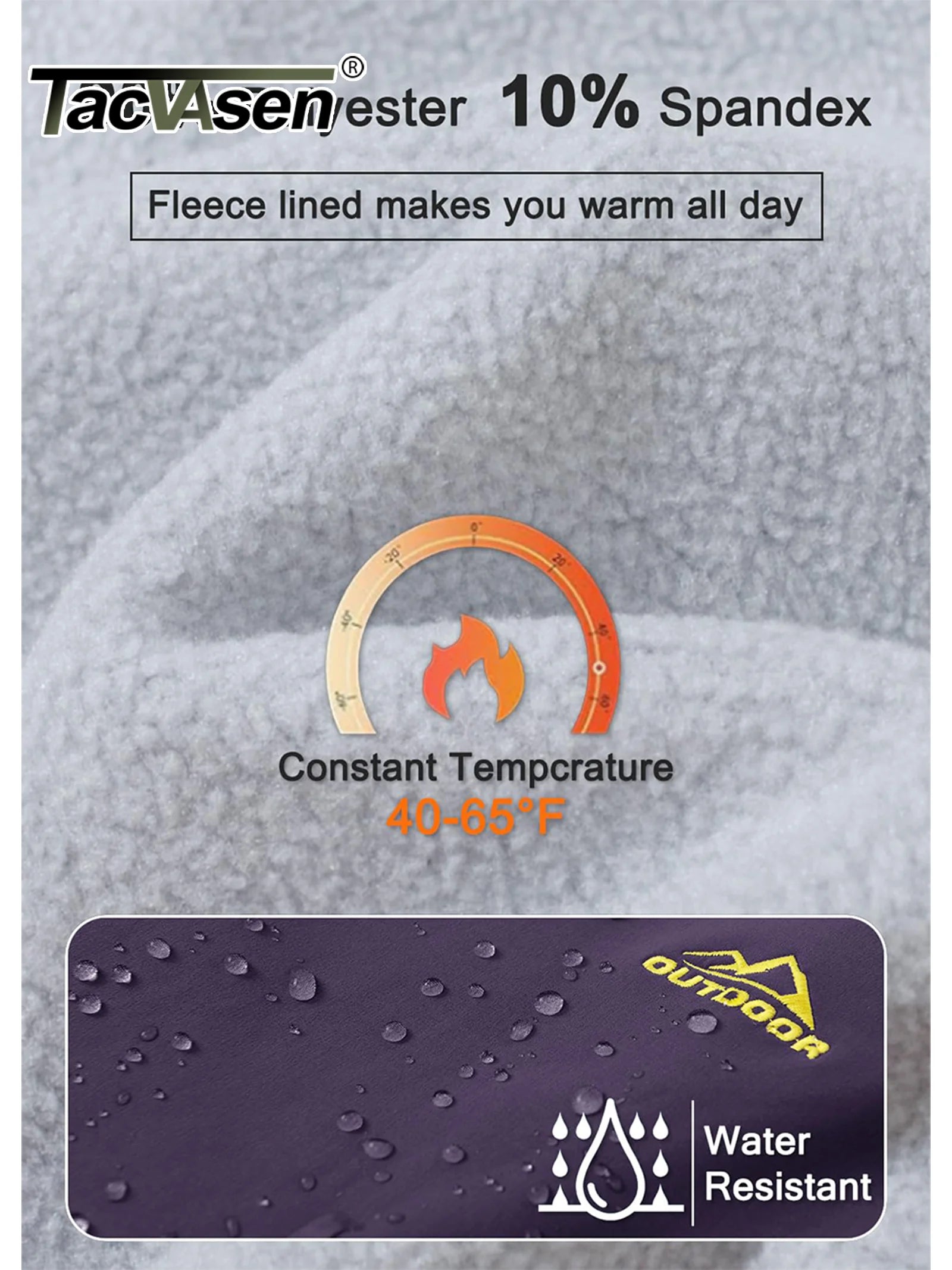 ALTHERA Unisex Softshell Fleece Lining Pants