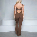 V-Shape Flare Jumpsuit