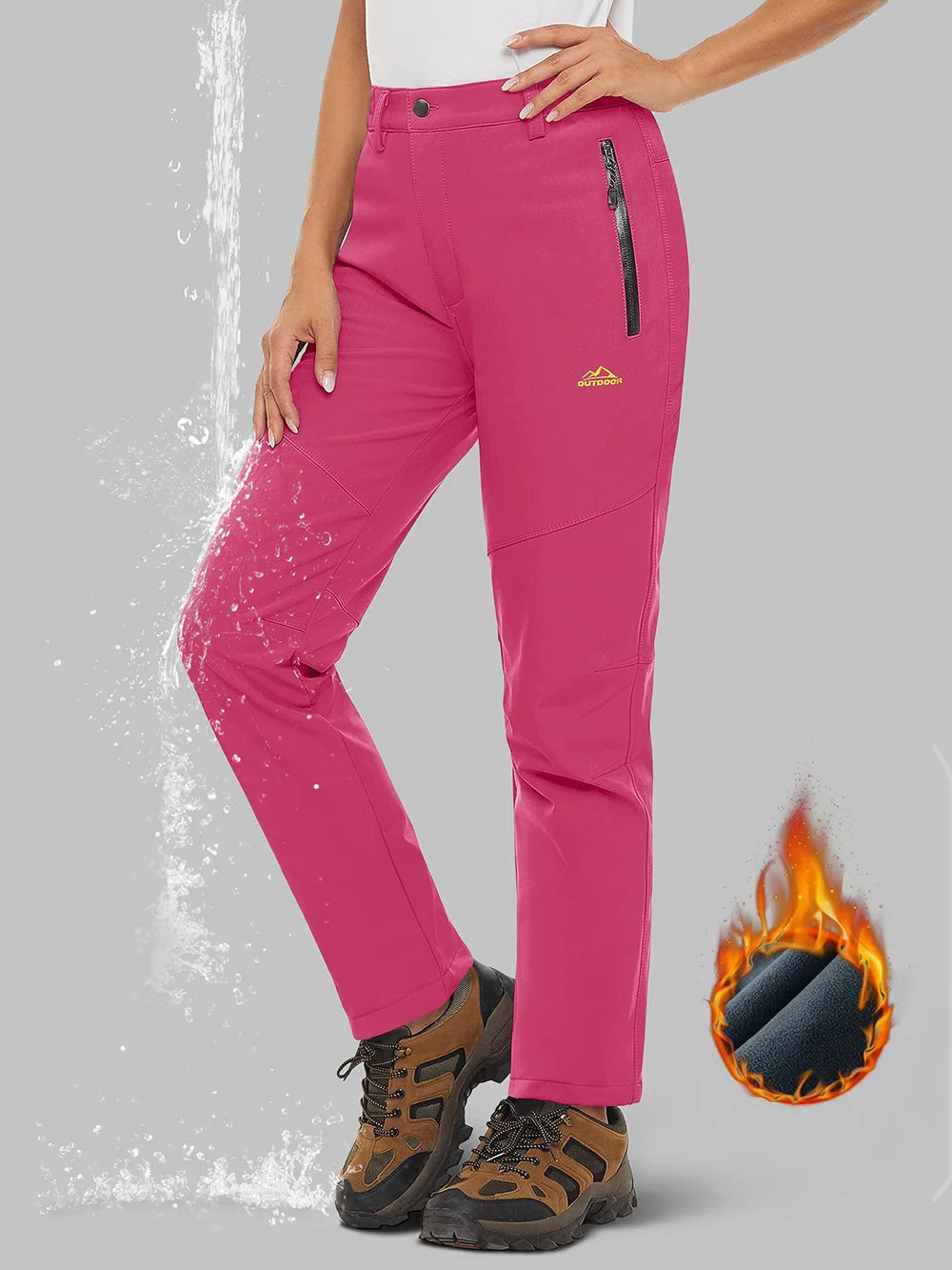 ALTHERA Unisex Softshell Fleece Lining Pants