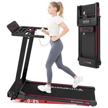 PowerStride Treadmill – Electric Folding with Armrest