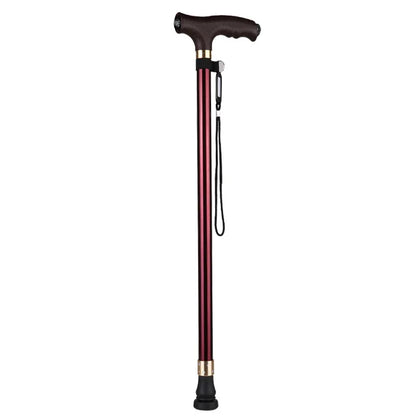 Non-slip Walking Sticks For The Elderly Retractable Aluminum Alloy Multifunctional Cane With Led Light Old Men Crutch