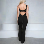 V-Shape Flare Jumpsuit