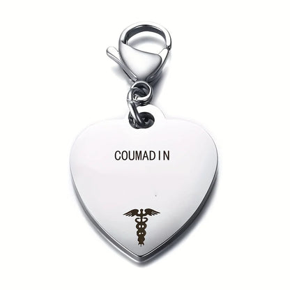 MediAlert Heart ID Keychain