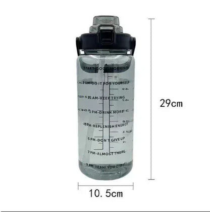 HydraFlow 2L Time‑Marker Water Bottle