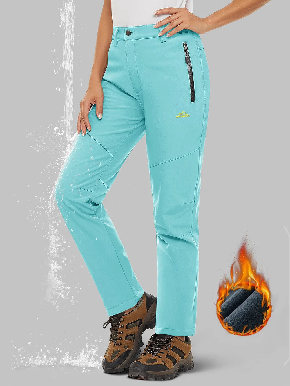 ALTHERA Unisex Softshell Fleece Lining Pants