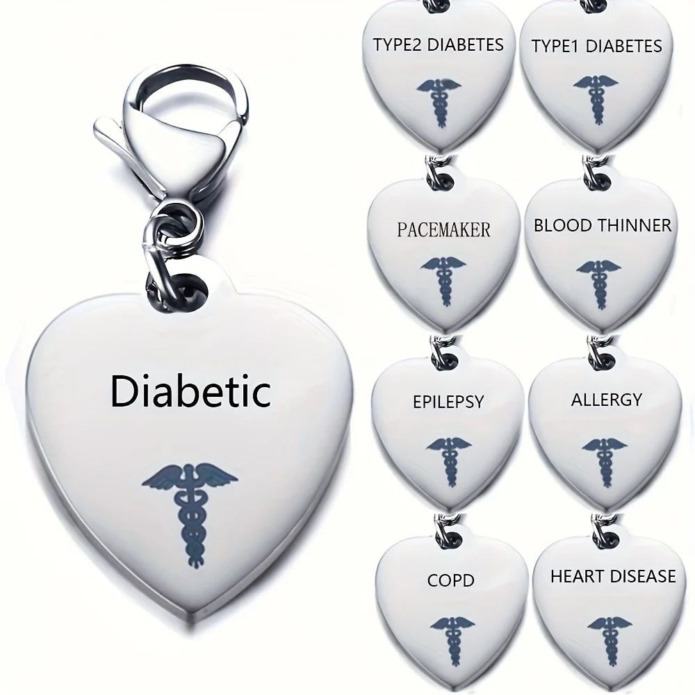 MediAlert Heart ID Keychain