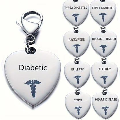 MediAlert Heart ID Keychain