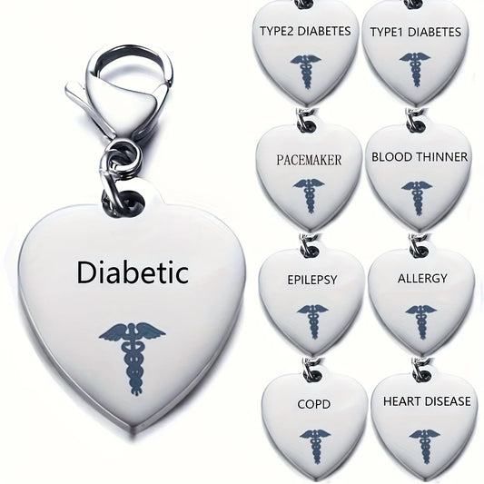 MediAlert Heart ID Keychain