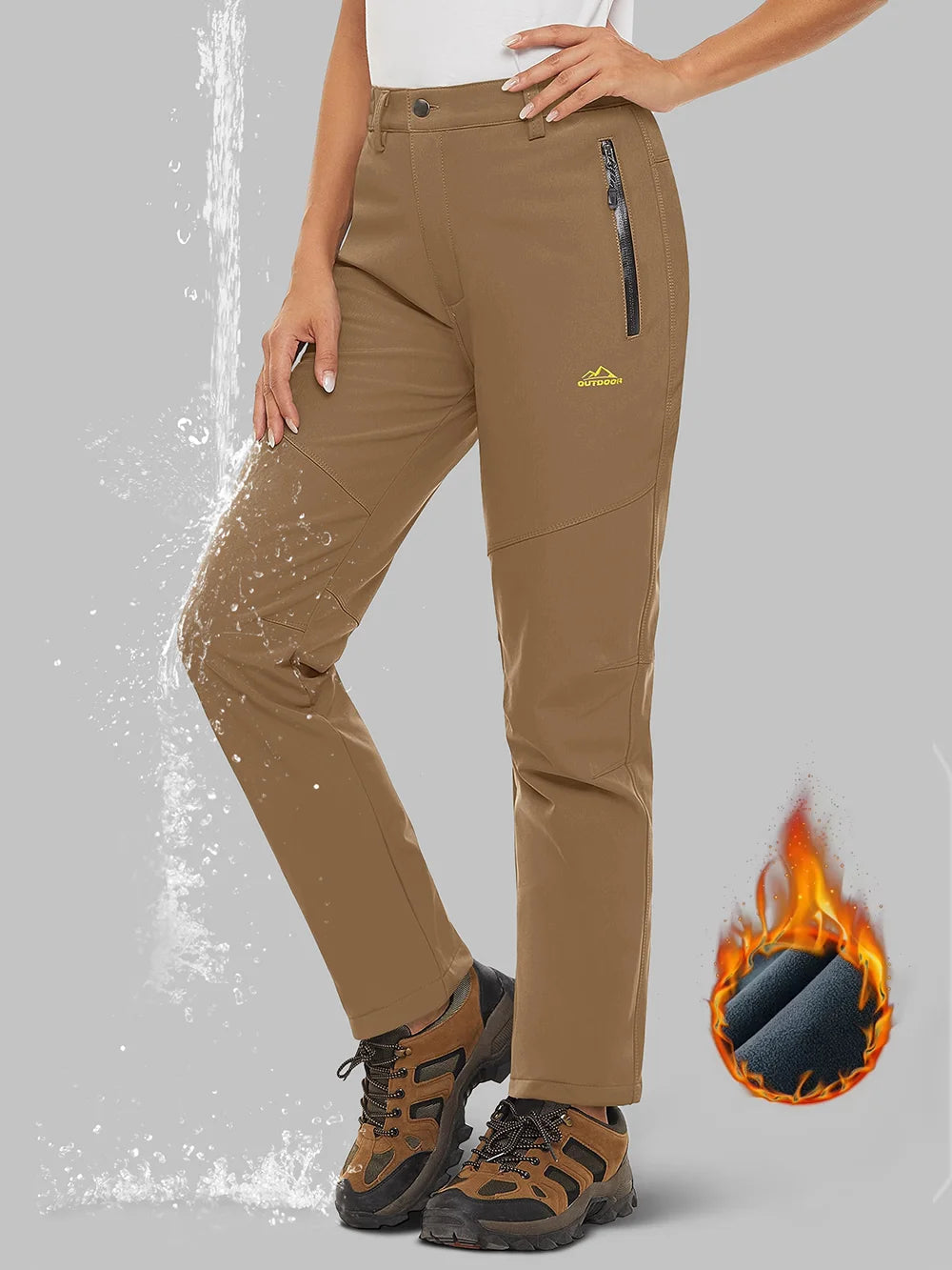 ALTHERA Unisex Softshell Fleece Lining Pants
