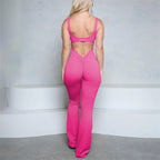 V-Shape Flare Jumpsuit