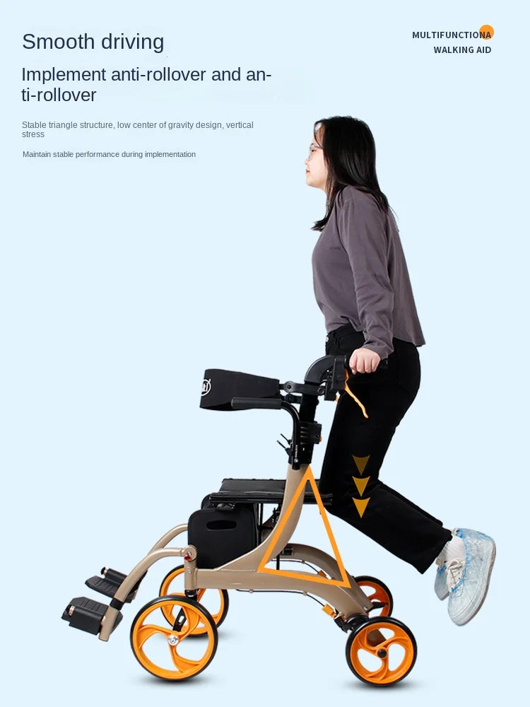 Dual Ease 2 in 1 Rollator Transport Chair