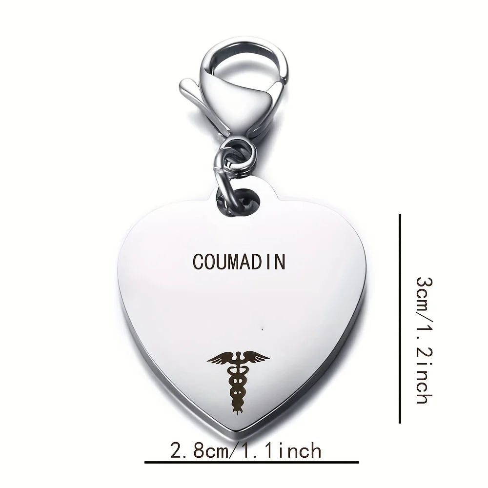 MediAlert Heart ID Keychain