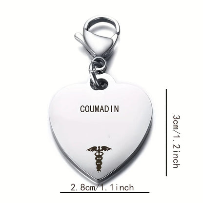 MediAlert Heart ID Keychain