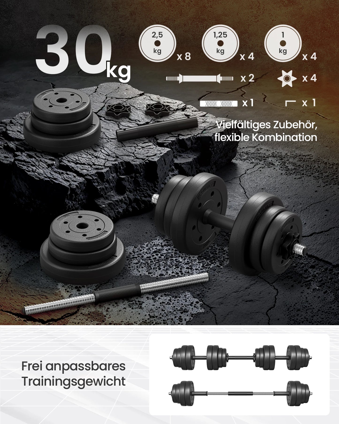 FlexiLift 2‑in‑1 Dumbbell Set