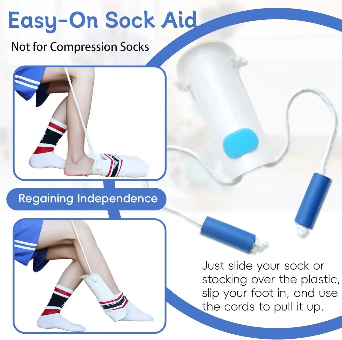 EasyWear Sock Aid – No-Bend Sock Helper Tool
