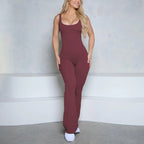 V-Shape Flare Jumpsuit