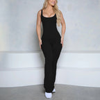 V-Shape Flare Jumpsuit