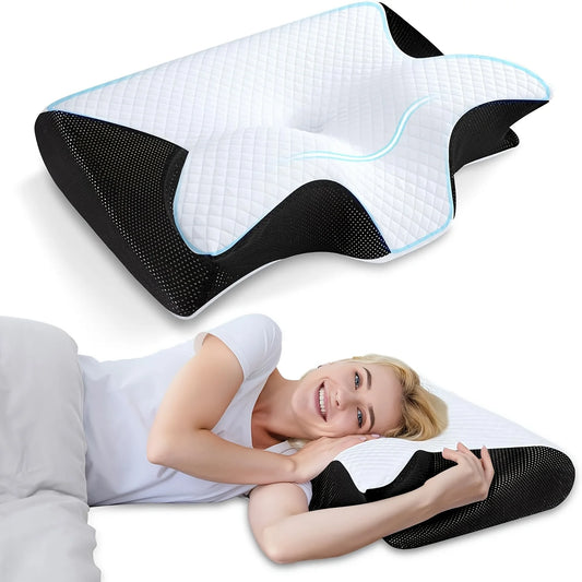 Memory Foam Pillow Core Ergonomic Ice Silk Adult Memory Cotton Neck Support Pillow