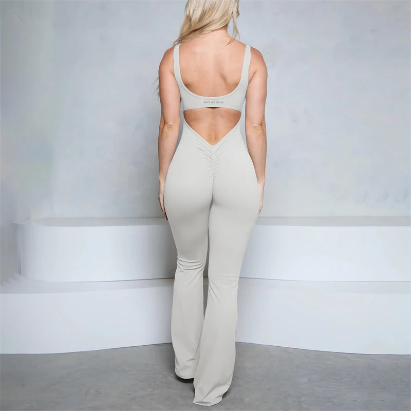 V-Shape Flare Jumpsuit