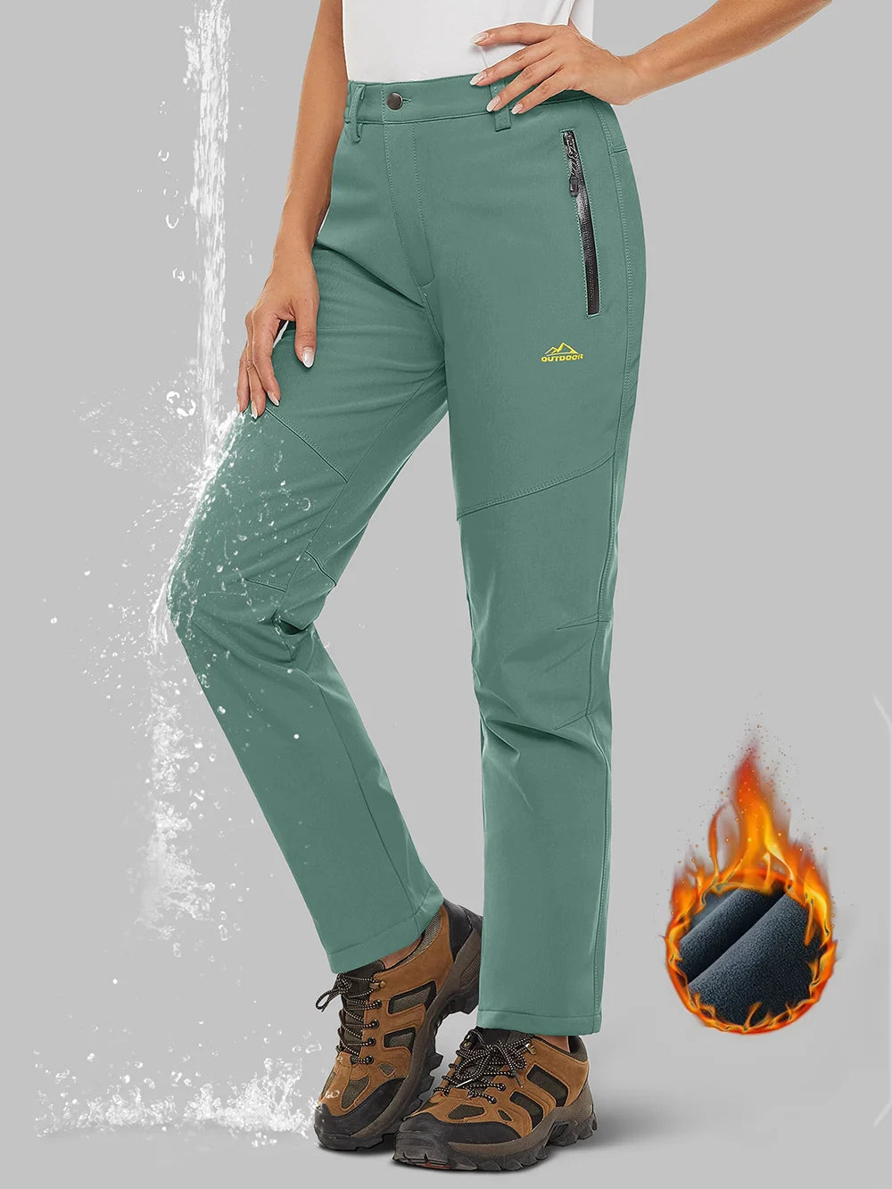 ALTHERA Unisex Softshell Fleece Lining Pants