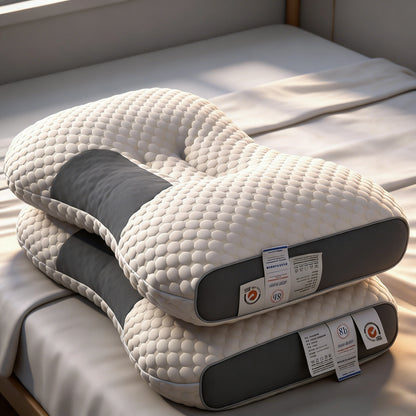 3D Knitted SPA Massage Bean Pillow Water Cube Cervical Support Hotel Quality Pillow Core Non-collapsible for Neck Pain Relief