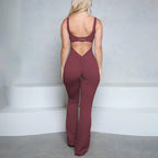 V-Shape Flare Jumpsuit
