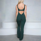 V-Shape Flare Jumpsuit