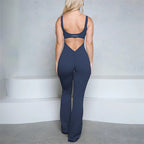V-Shape Flare Jumpsuit
